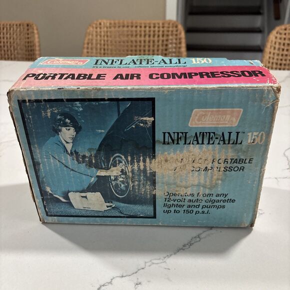 Coleman Inflate-All 150 Aluminum Air Compressor - Vintage, USA, Black - Picture 9 of 9